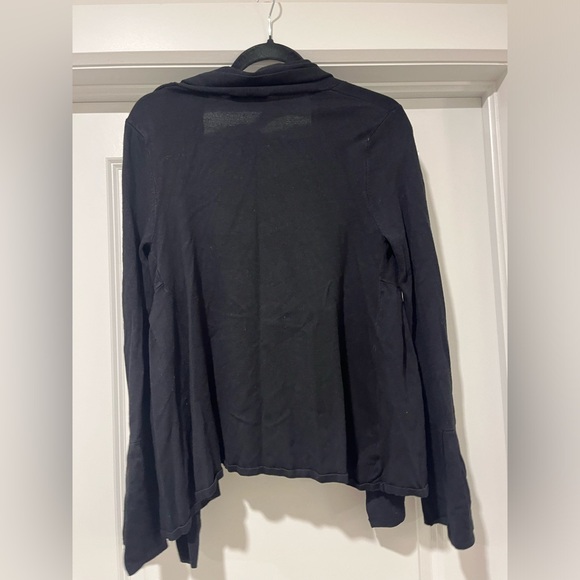 RED black bell sleeve cardigan , size large - Picture 2 of 5